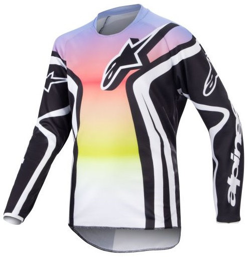 Bluza Moto Copii Alpinestar Youth Racer Semi Alb / Albastru / Galben / Negru / Roz Marimea S 3771523...