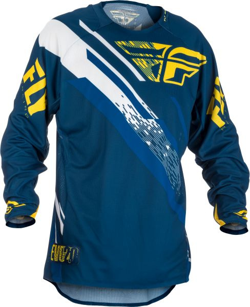 Bluza Moto Unisex Fly Sample 2018 Albastru / Galben / Alb Marimea L FLY 371-221L