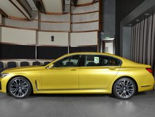 BMW 730Li in Austin Yellow