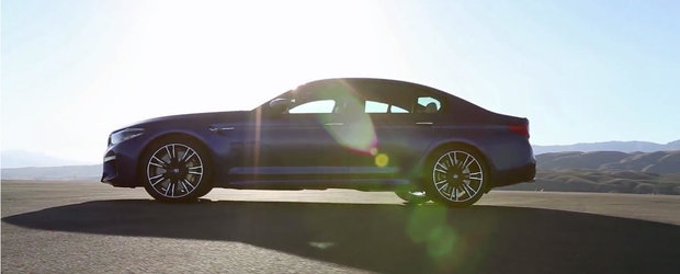 BMW a publicat mai multe filme cu noul M5 pentru ca TU: 1) sa vezi cum arata masina de 600 CP; 2) sa auzi cum suna motorul V8.