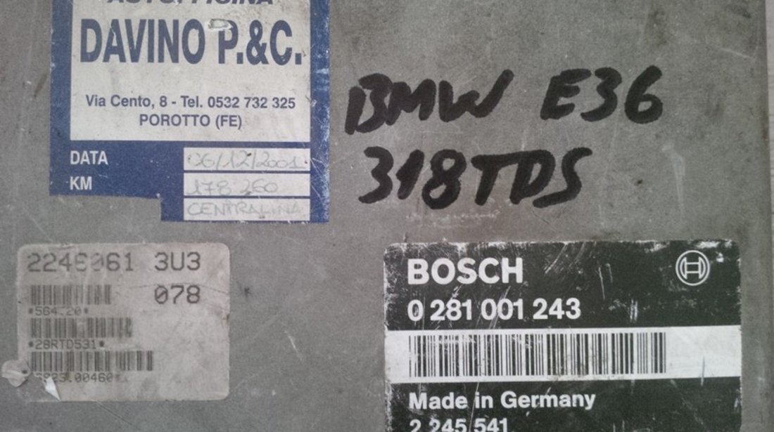 bmw e36 318tds 2245541 BOSCH 0281001243