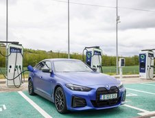 BMW i4 M50 testeaza cel mai mare hub de incarcare din Romania