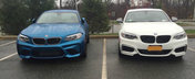 Noul BMW M2 pozeaza in compania vechiului M235i. Care arata mai bine?