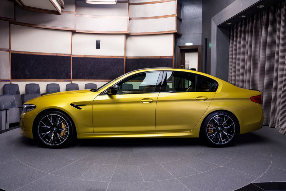 BMW M5 Competition in Austin Yellow