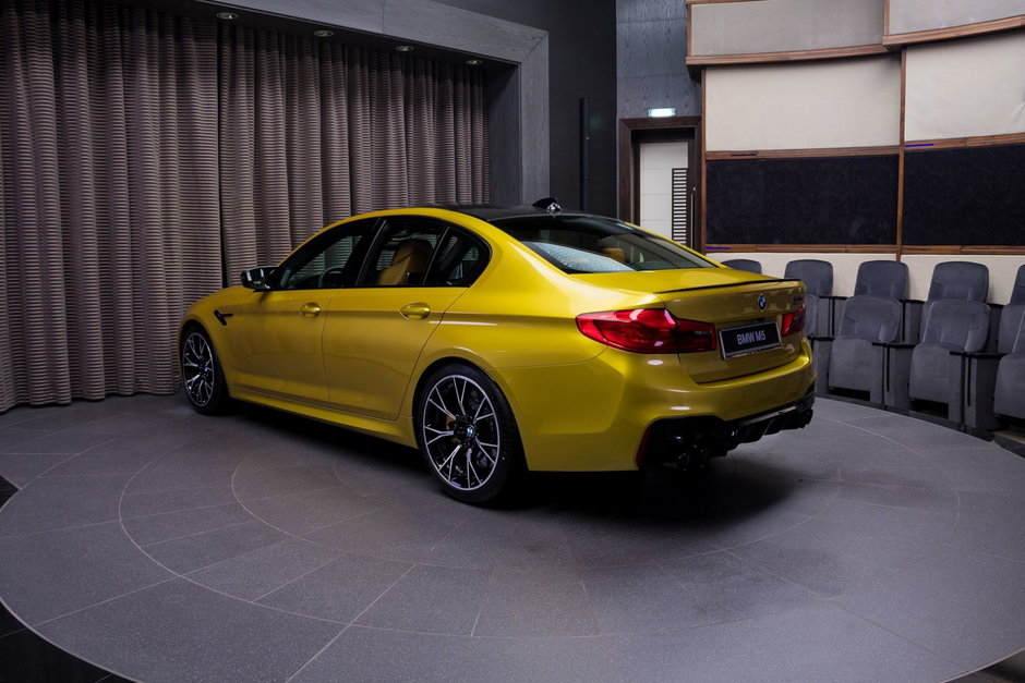 BMW M5 Competition in Austin Yellow