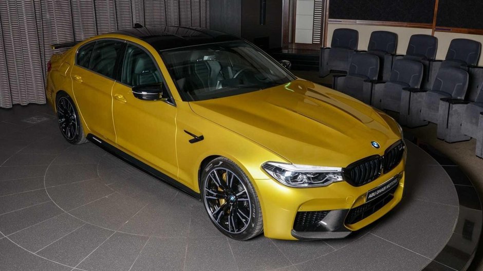 BMW M5 Competition in Austin Yellow