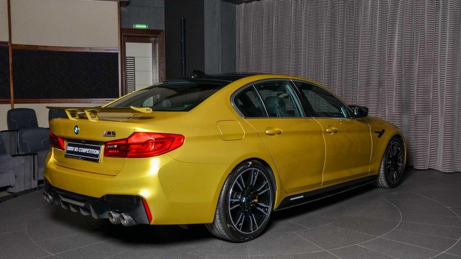 BMW M5 Competition in Austin Yellow