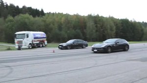 BMW M5 F10 vs. Ferrari FF: Cursa cu final neasteptat