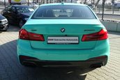 BMW M550i in Mint Green