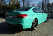 BMW M550i in Mint Green