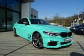 BMW M550i in Mint Green