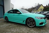 BMW M550i in Mint Green