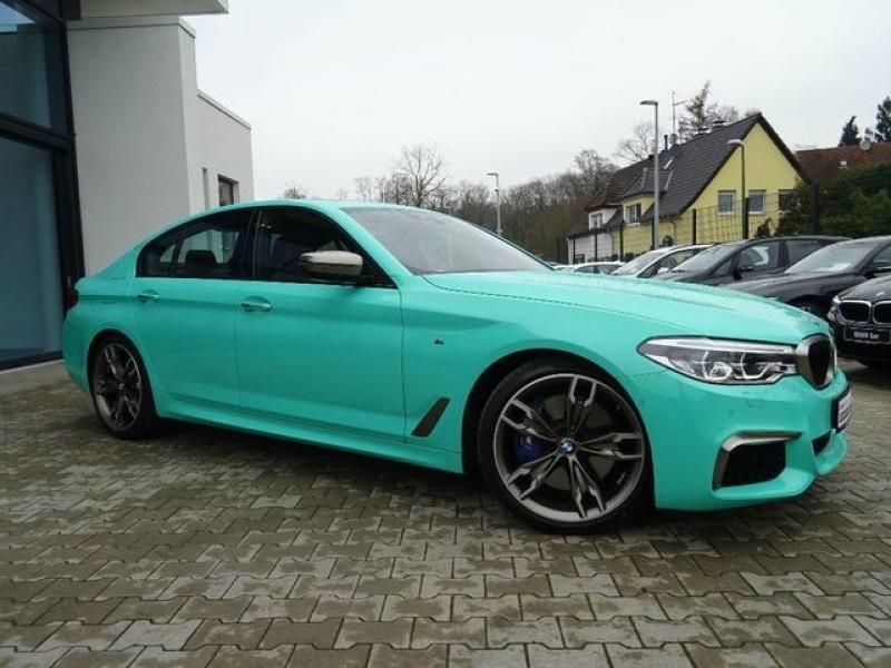 BMW M550i in Mint Green