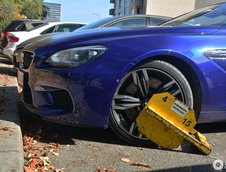 BMW M6 cu roata blocata