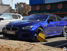 BMW M6 cu roata blocata