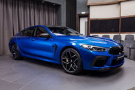 BMW M8 Competition Gran Coupe in Speed Sonic Blue