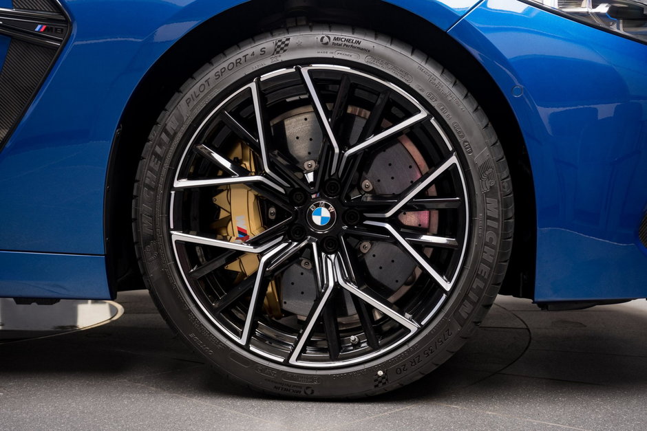 BMW M8 Competition Gran Coupe in Speed Sonic Blue