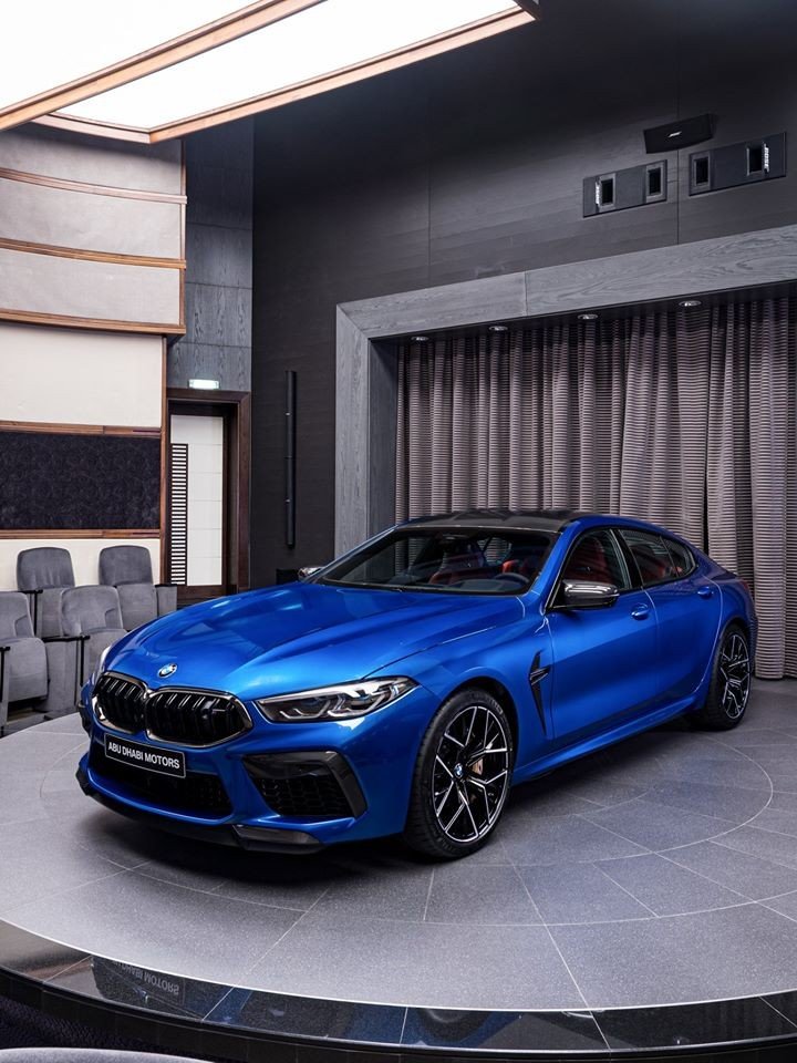 BMW M8 Competition Gran Coupe in Speed Sonic Blue
