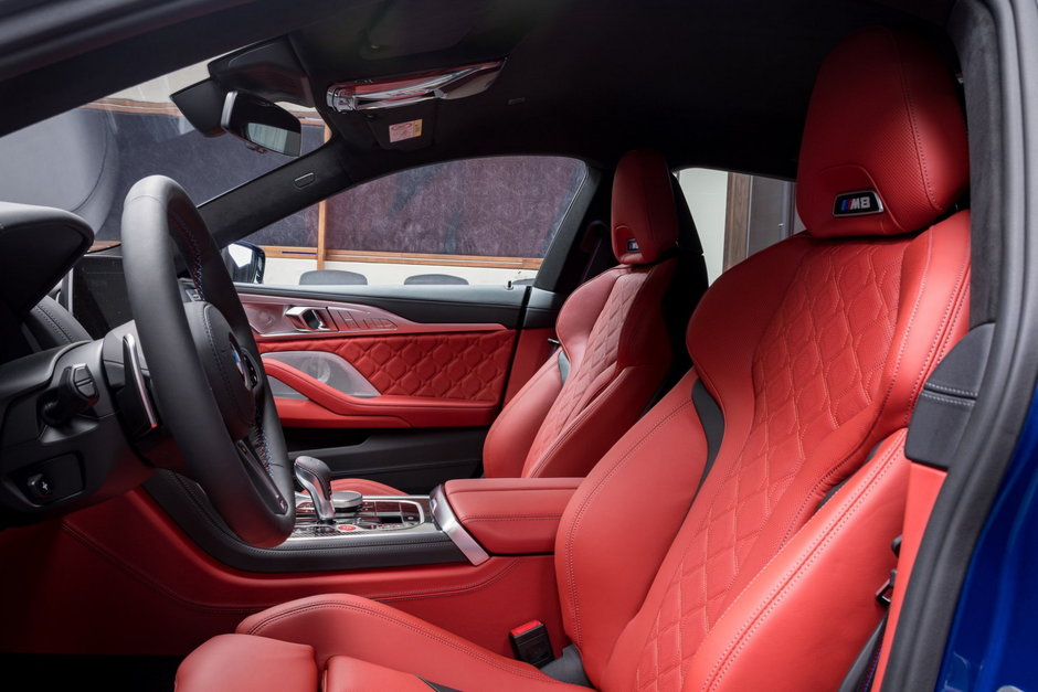BMW M8 Competition Gran Coupe in Speed Sonic Blue