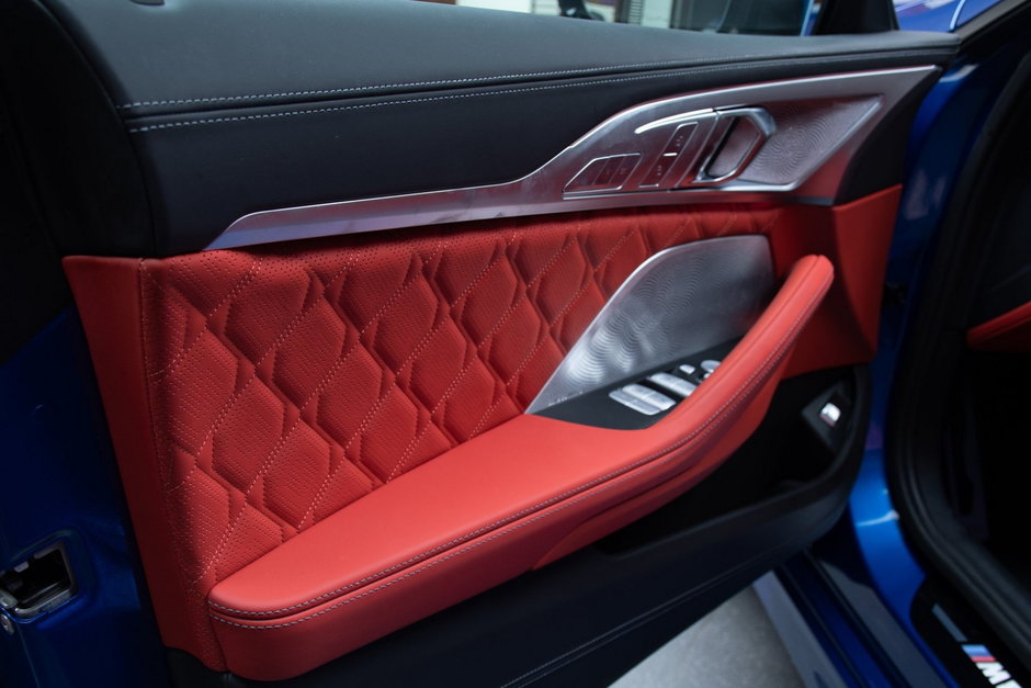 BMW M8 Competition Gran Coupe in Speed Sonic Blue