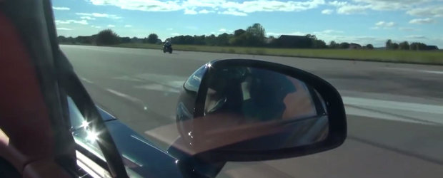 BMW S1000RR vs Bugatti Vitesse. Singura cursa in care puterea NU conteaza.