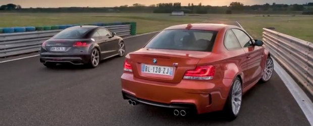 BMW Seria 1 M Coupe si Audi TT-RS isi dau intalnire pe circuit