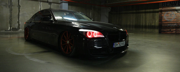 BMW Seria 7 MURDER Bagged Black cu jante Vossen CV-T in Oradea, by KYD