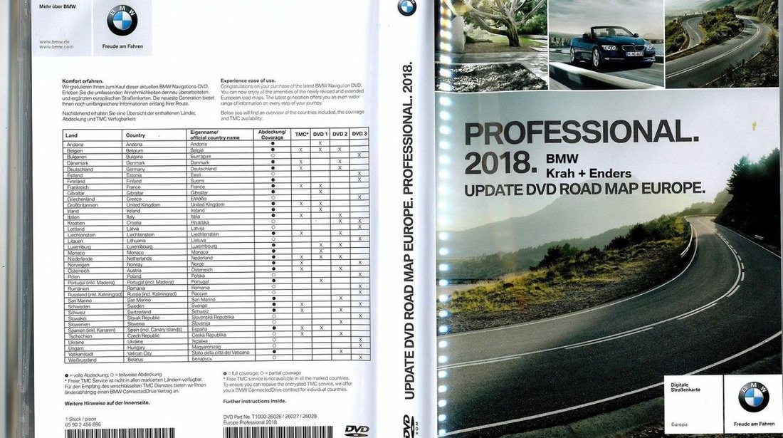 BMW Update harti versiunea 2018 BMW Business High Professional Premium NBT