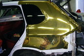 BMW X5 M imbracat in folie aurie