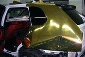 BMW X5 M imbracat in folie aurie