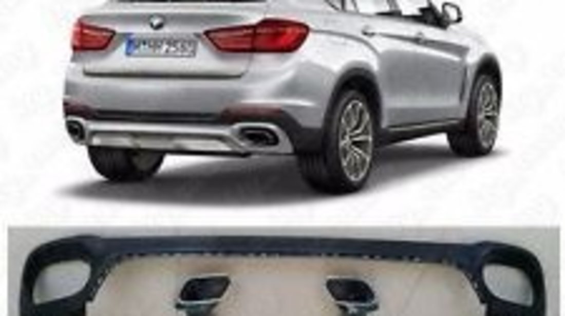 BMW X6 F16 ORNAMENT TOBA ( TIPSURI ESAPAMENT ) + DIFUSOR DIFFUSER BARA SPATE