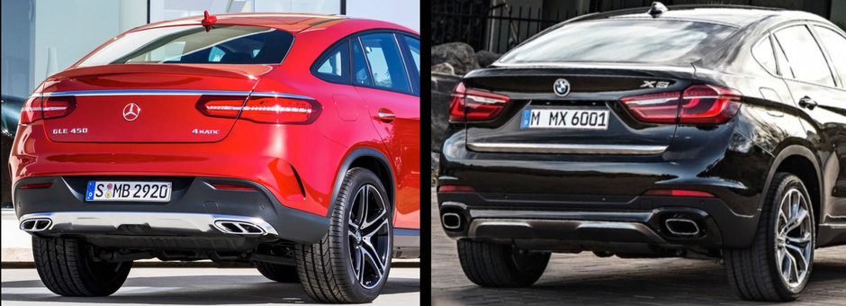 BMW X6 sau Mercedes-Benz GLE Coupe: care pe care? BMW X6 sau Mercedes-Benz GLE Coupe: care pe care?