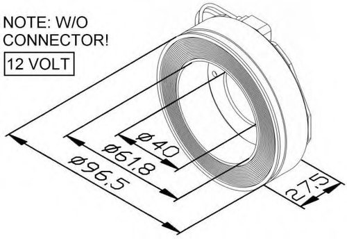 Bobina, ambreiaj magnetic compresor AUDI A6 (4B2, C5) (1997 - 2005) NRF 38447 piesa NOUA