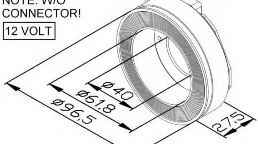 Bobina, ambreiaj magnetic compresor BMW Seria 3 Cupe (E36) (1992 - 1999) NRF 38447 piesa NOUA