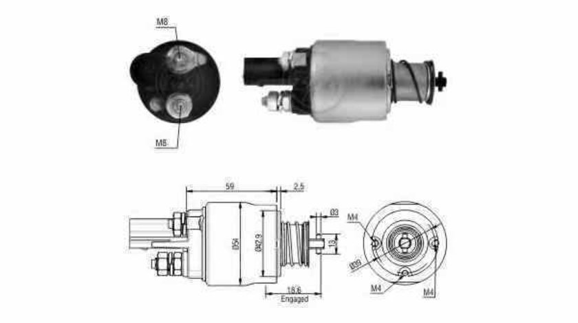 Bobina cuplare electromotor AUDI A4 8E2 B6 ERA 227062