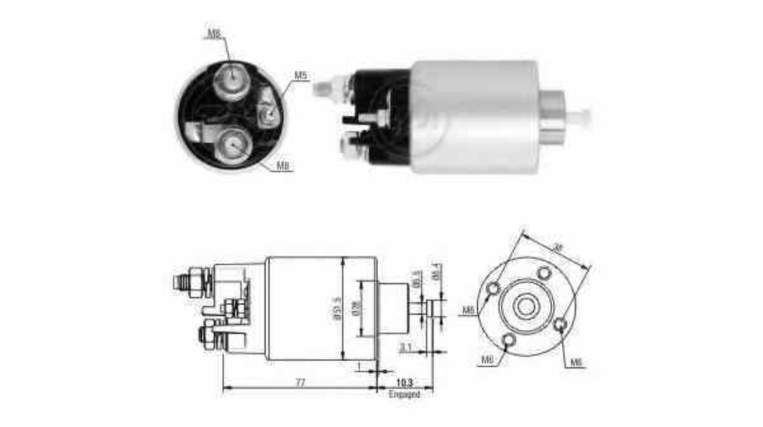 Bobina cuplare electromotor DACIA LOGAN MCV KS ERA 227675