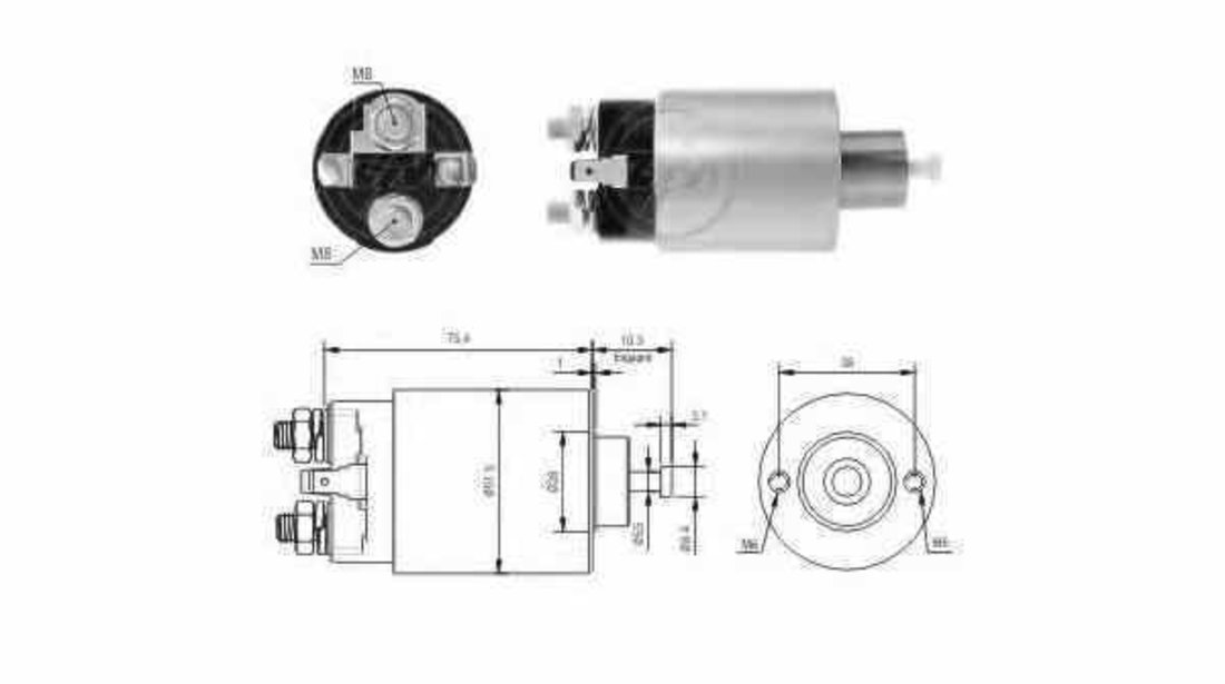 Bobina cuplare electromotor HYUNDAI H-1 / STAREX ERA 227399