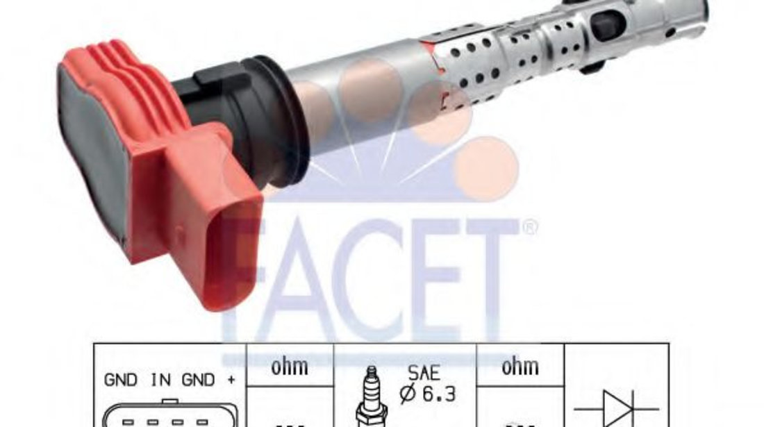 Bobina de inductie AUDI A4 (8K2, B8) (2007 - 2015) FACET 9.6327 piesa NOUA