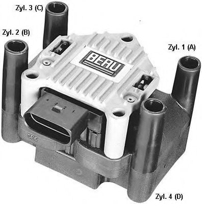 Bobina de inductie AUDI A4 Avant (8D5, B5) (1994 - 2001) BERU ZSE003 piesa NOUA
