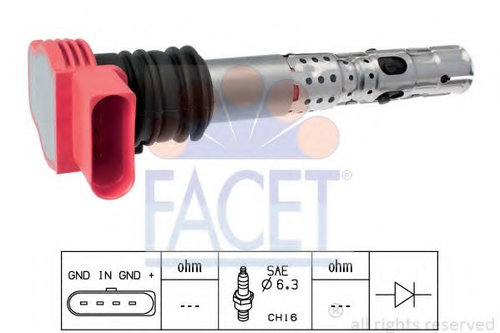 Bobina de inductie AUDI A6 Avant (4B5, C5) (1997 - 2005) FACET 9.6336 piesa NOUA