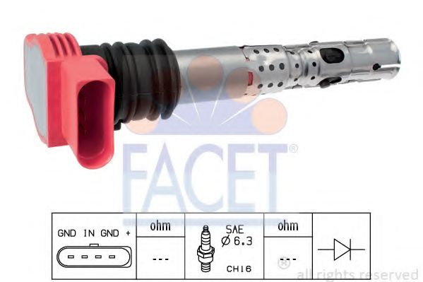 Bobina de inductie AUDI A6 Avant (4F5, C6) (2005 - 2011) FACET 9.6336 piesa NOUA