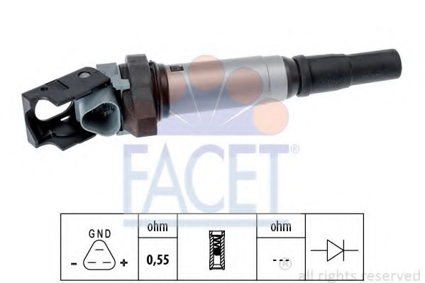 Bobina de inductie BMW Seria 5 Touring (F11) (2010 - 2016) FACET 9.6507 piesa NOUA