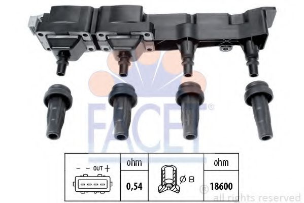 Bobina de inductie CITROEN XSARA (N1) (1997 - 2005) FACET 9.6307 piesa NOUA