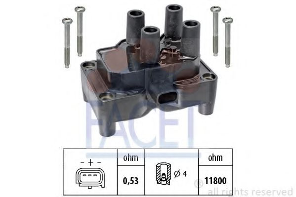 Bobina de inductie FORD FIESTA V (JH, JD) (2001 - 2010) FACET 9.6381 piesa NOUA