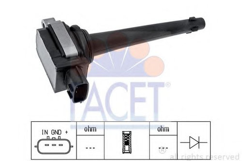 Bobina de inductie NISSAN QASHQAI / QASHQAI +2 (J10, JJ10) (2007 - 2013) FACET 9.6389 piesa NOUA
