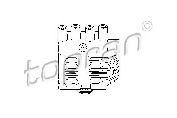 Bobina de inductie OPEL CORSA B (73, 78, 79) (1993 - 2002) TOPRAN 206 637 piesa NOUA