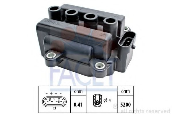 Bobina de inductie RENAULT CLIO IV Grandtour (2013 - 2016) FACET 9.6418 piesa NOUA