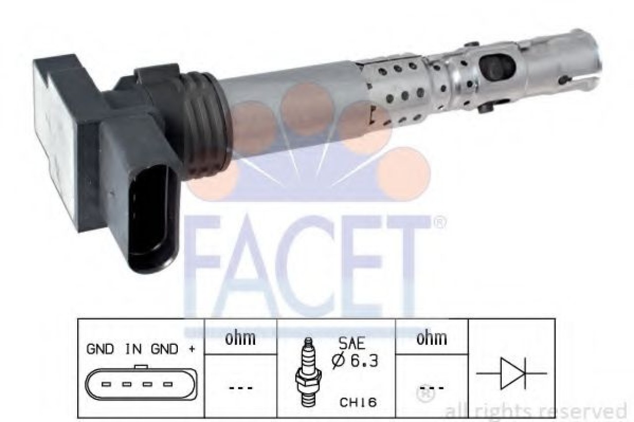 Bobina de inductie SKODA FABIA I Combi (6Y5) (2000 - 2007) FACET 9.6331 piesa NOUA