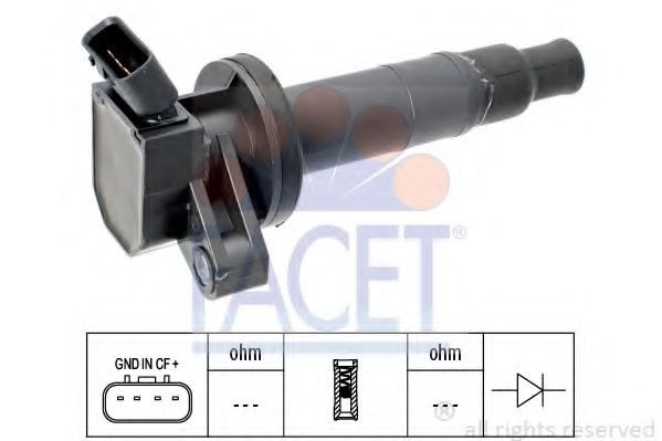 Bobina de inductie TOYOTA RAV 4 II (CLA2, XA2, ZCA2, ACA2) (2000 - 2005) FACET 9.6361 piesa NOUA
