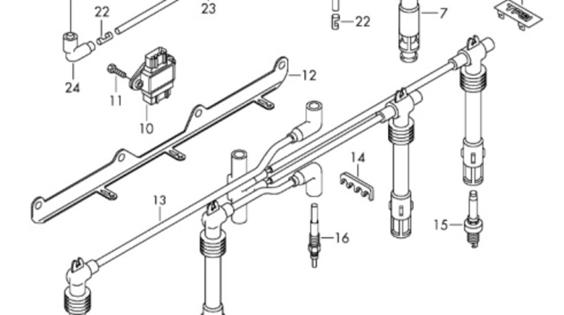 Bobina inductie Volkswagen Polo (9N1) Coupe 2003 1.2 6V VOLKSWAGEN POLO (9N_) [ 2001 - 2012 ] OEM 03D905115F